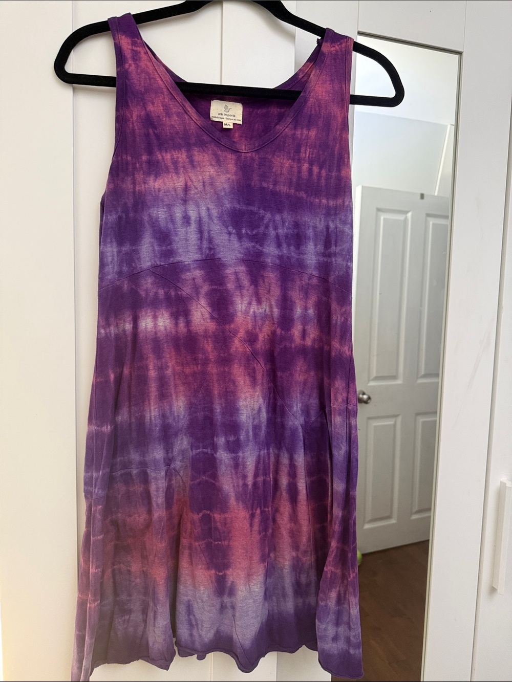 Boho Tie-Dye Purple Sleeveless Summer Dress